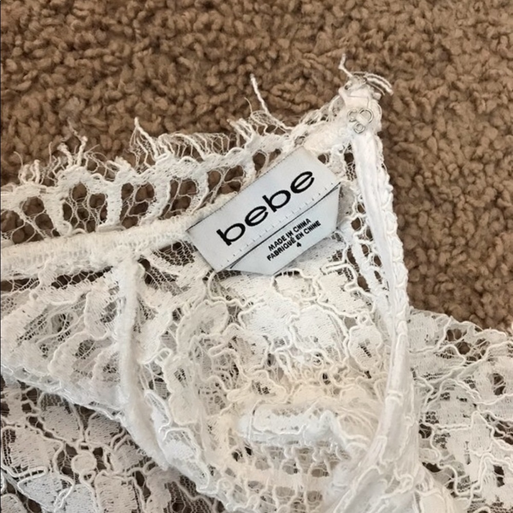 Bebe white body dress